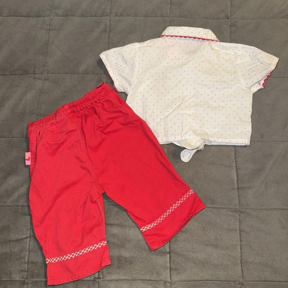 Vintage Y2K Strawberry Shortcake Set 24M Pants & Shirt Toddler Outfit